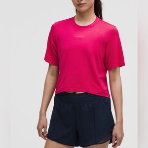 Lululemon Swiftly High-Low Cropped Short Sleeve size 4 PDRA